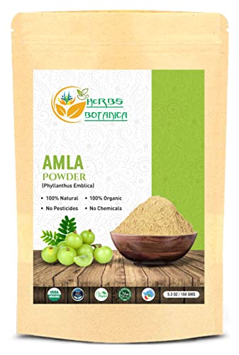 Herbs Botanica Amla Herbal Supplement - Boosts Immunity & Hair Health, 100% Natural - 5.3 oz