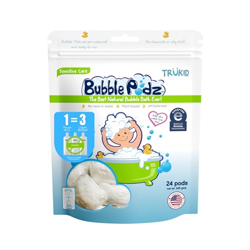 TruKid Bubble Podz - Gentle Bath for Sensitive Skin, NEA-Accepted for Eczema - 24 Pods