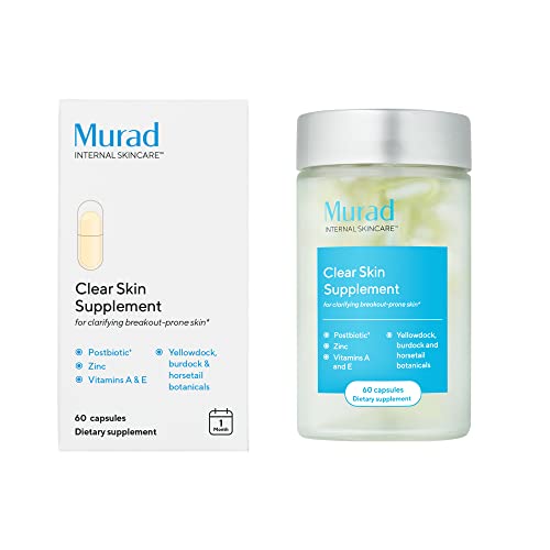 Murad Clear Skin Supplement - Minimize Breakouts, Promote Hydration & Improve Clarity - 60 Caps