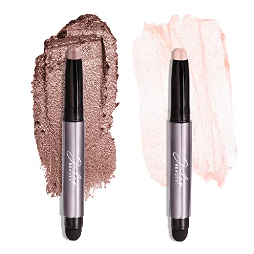 Julep Eyeshadow Stick Duo - Waterproof Blush Pink & Mink Mauve, Vitamin C & E Infused - 0.09oz