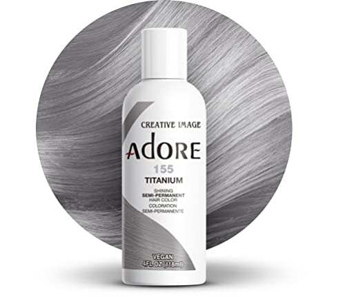 Adore Semi-Permanent Hair Color - Vibrant Titanium, Vegan & Cruelty-Free - 4 Fl Oz