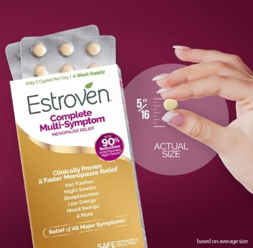 Estroven Menopause Supplement - Clinically Proven Relief for Hot Flashes & Night Sweats - 28 Ct.