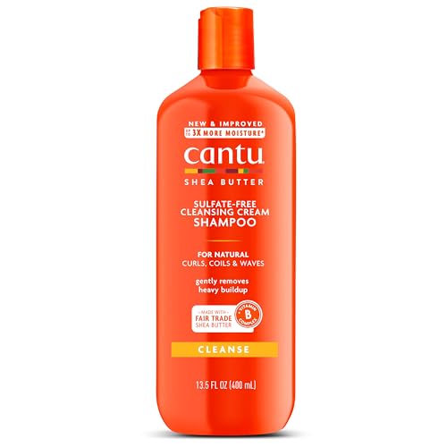 Cantu Shampoo - Nourishing Shea Butter for Natural Hair Care, No Harsh Ingredients - 13.5oz