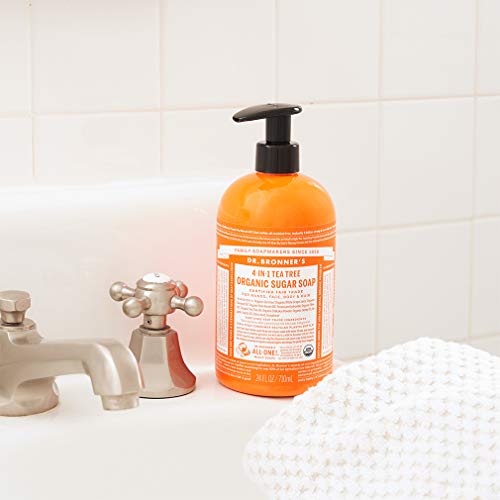 Dr. Bronner's Organic Sugar Soap - Cleanses & Nourishes with Fair Trade Ingredients - 24oz