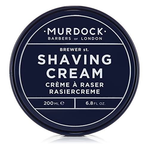 Murdock London Shaving Cream - Softens & Soothes, Clean Label Ingredients - 6.8 oz
