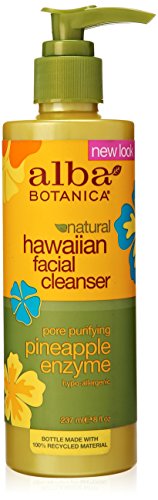 Alba Botanica Hawaiian Enzyme Face Cleanser - Fresh Complexion, Organic Aloe & Pineapple - 8oz