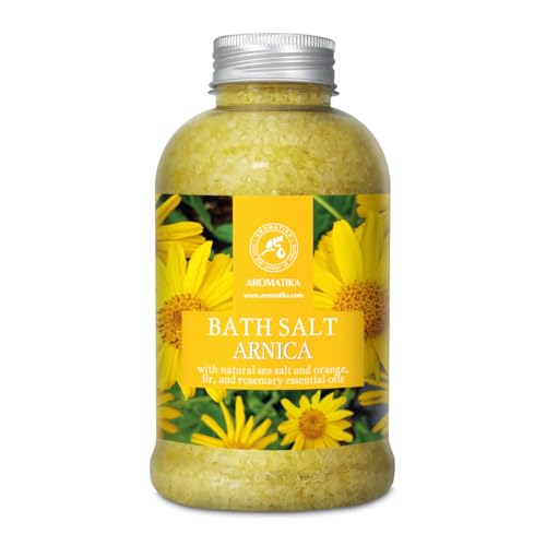 Healing Sea Salt Arnica Bath Salts - Revitalizing Orange & Fir Oils for Relaxation - 21.16oz