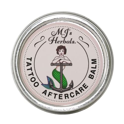 MJ's Herbals Tattoo Balm - Organic Healing for Fresh Tattoos, Handcrafted with Care - 2oz