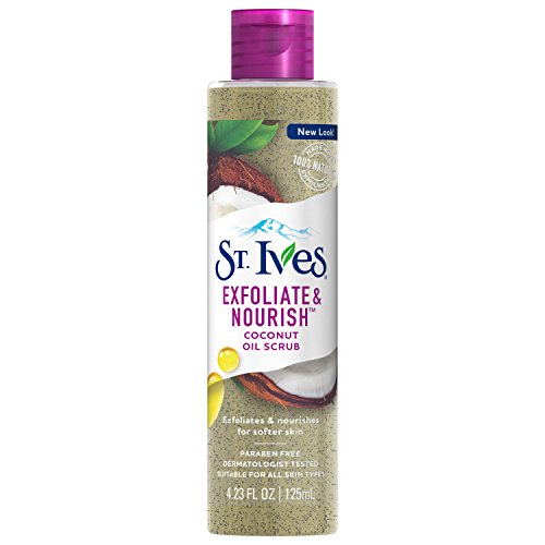 St. Ives Body Scrub - Nourishing Coconut Oil for Radiant Skin, Natural Ingredients - 4.23oz