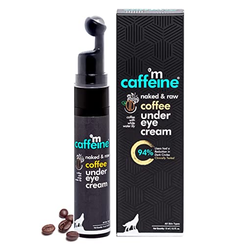 Sheltr Coffee Under Eye Cream - Reduces Dark Circles & Puffiness, Cooling Roller - 15ml