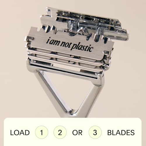 Leaf Shave Razor - Smooth Shaving, Multi-Blade Customization, Rose Gold - Includes 10 Blades