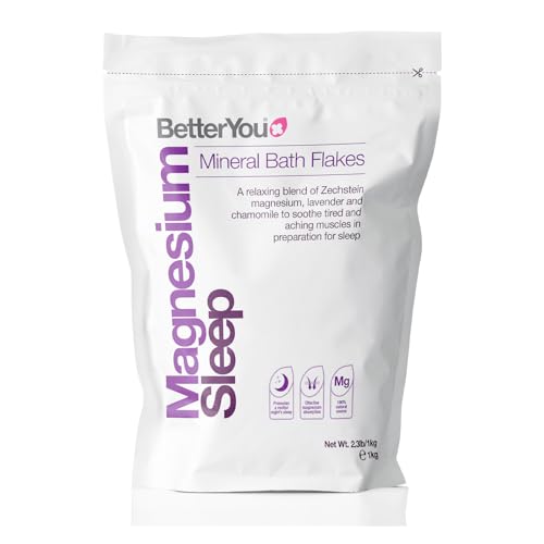 BetterYou Magnesium Bath Soak - Muscle Relaxation & Restful Sleep, Vegan Formula - 2.3 lb