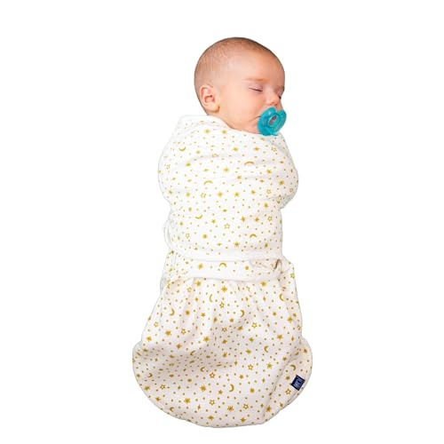 Uni Organics Baby Swaddle - NICU RN Designed, Arm Pocket & Zipper, GOTS Organic Cotton - 0-3 Months