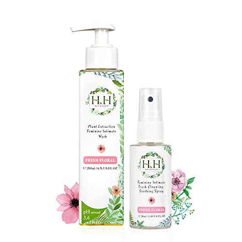 Herb&Health Feminine Wash - Nourishing Natural Oils, Hypoallergenic, Fresh Floral Scent - 8oz