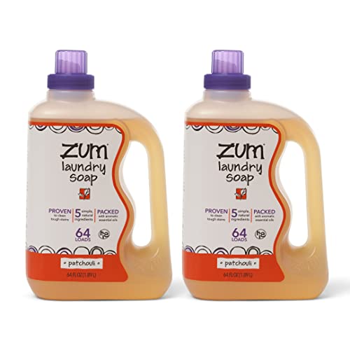 Indigo Wild Zum Clean Laundry Soap - Plant-Based Formula, Natural Ingredients - 64 fl oz (2 Pack)