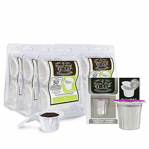 Perfect Pod Bundle - BPA-Free Stainless Steel Coffee Filter, Strong Flavor, 300 Paper Filters