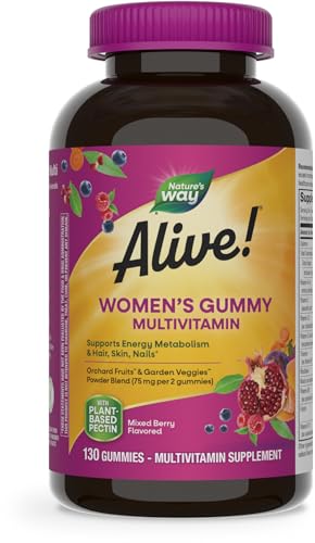 Nature's Way Alive! Women's Multivitamin Gummies - 16 Vitamins for Energy & Wellness - 130 Count