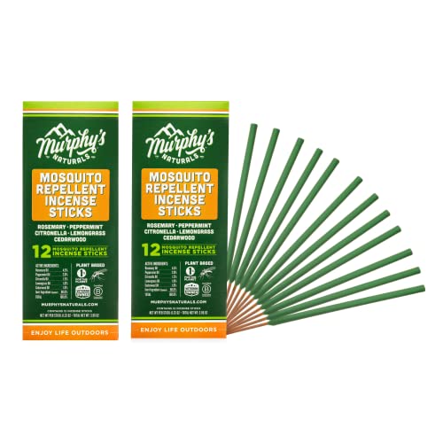 Murphy’s Naturals Bug Repellent Incense Sticks - 2.5 Hours of Natural Protection - 24 Count