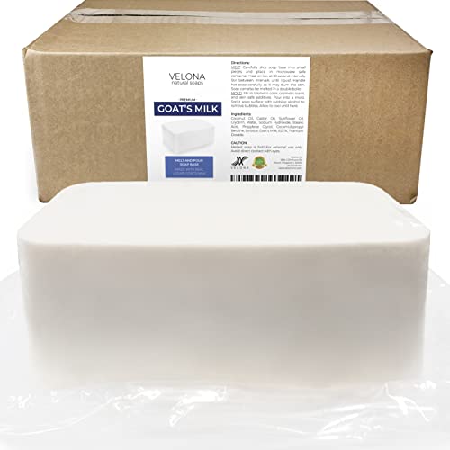 Velona Goat's Milk Soap Set - Natural, Non-GMO, Cruelty-Free for Easy Soap Making - 25 LB