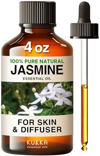 Kukka Jasmine Essential Oil - Nourishing for Skin, Hair & DIY Crafts - 4 Fl Oz