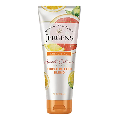 Jergens Body Butter - Deep Hydration, Sweet Citrus Essential Oil - 7oz for Dry Skin Relief