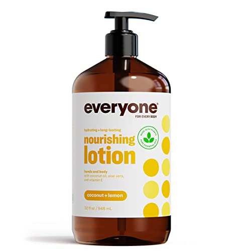 Everyone Nourishing Body Lotion - EWG Verified, Coconut & Lemon Scent, 32oz, Plant-Based