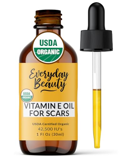 Organic Vitamin E Carrier Oil - Nourishes Skin, Reduces Scars, Vegan & Non-GMO - 1oz