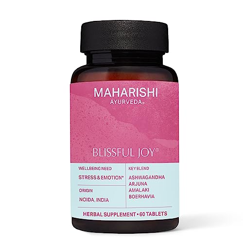 Maharishi Ayurveda Blissful Joy Herbal Supplement - Mood Booster for Stress Relief, 60 Tablets