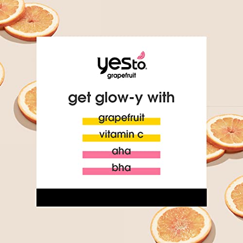 Yes To Grapefruit Facial Peel - Brightens, Exfoliates, Antioxidants, 95% Natural - 12 Pads