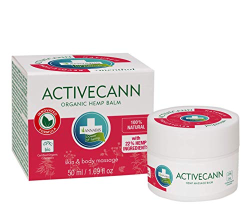 Annabis ACTIVECANN Organic Vegan Muscle Balm - Relief for Joints, Dry Skin, 100% Natural - 100ml