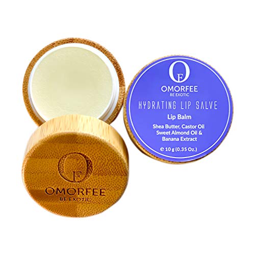 Omorfee Organic Lip Balm - Hydrate & Repair Dry Cracked Lips, Banana Flavor - 10g