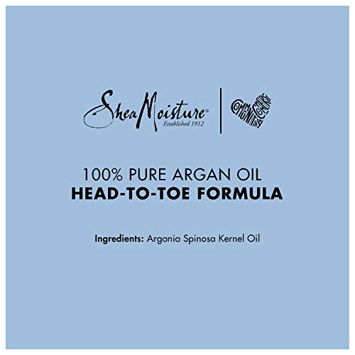 SheaMoisture Body Oil - Multi-Tasking Argan Oil for Smooth Hair & Skin, 100% Pure - 1.6 Fl Oz