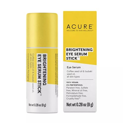 Acure Eye Serum Stick - Brightening, Antioxidant-Rich Oils, Home Compostable - 0.28 oz