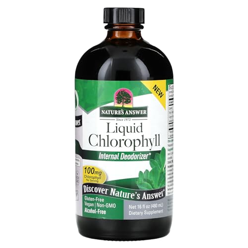 Nature's Answer Liquid Chlorophyll Supplement - Skin & Hair Support, Detoxification - 16oz