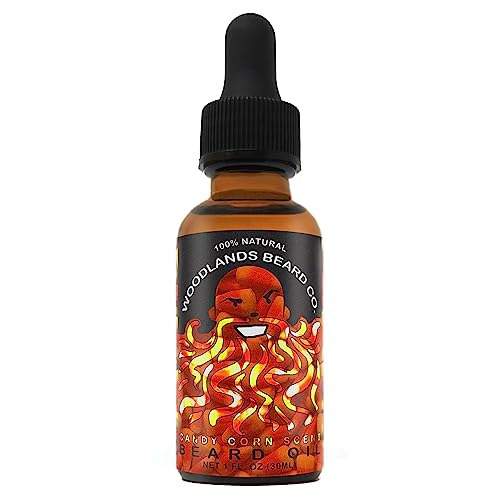 Woodlands Beard Co. Candy Corn Beard Oil - Nourishing, Festive Aroma of Citrus & Spice - 1oz