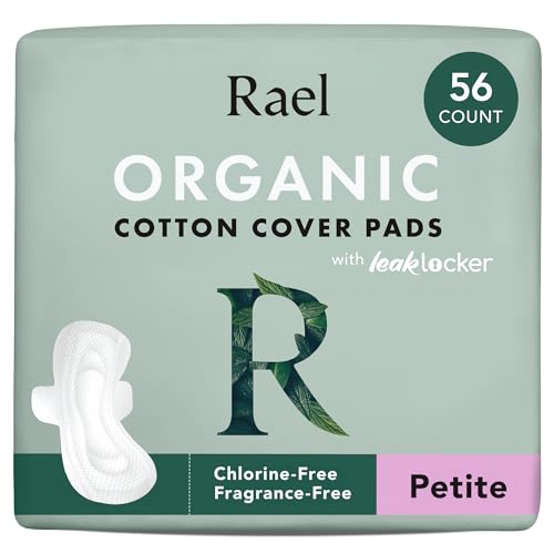 Rael Sanitary Napkins - Organic Cotton, Ultra Thin, Leak Protection, 56 Count