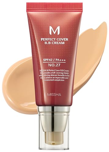 MISSHA M PERFECT COVER BB CREAM #27 - High Coverage, Moisturizing with Botanical Extracts - 50ml