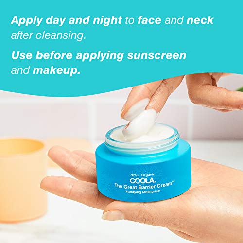 Coola Organic Face Moisturizer - Hydrating Barrier Cream with Sea Kelp & Blue Algae - 1.5 Fl Oz