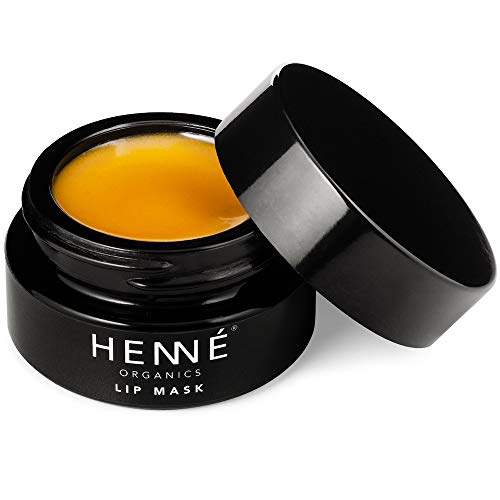 Henné Organics Lip Mask - Moisturizing Treatment with Organic Oils, Citrus Scent - 0.5oz