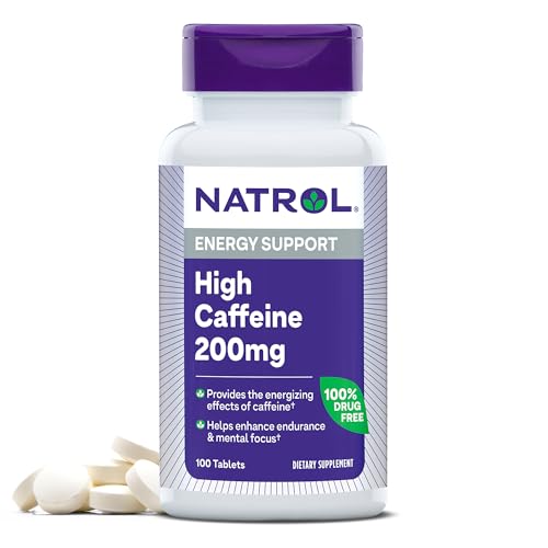 Natrol Energy Powder - Enhance Endurance & Focus, 100% Drug-Free - 200mg Caffeine, 100 Tablets