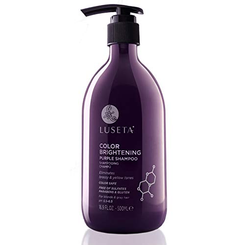 Luseta Purple Shampoo - Neutralizes Brass, Hydrates & Repairs, Sulfate-Free - 16.9oz