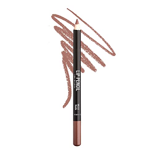 KISS New York Professional Slim Lip Pencil - Creamy, Long-Lasting Color, 100% Natural Vegan - Brown