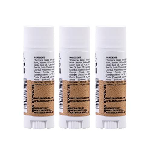 Raw Elements Herbal Rescue Lip Balm - Deeply Moisturizes, Nourishing Ingredients - 0.15 oz