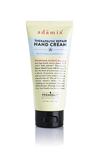 Adamia Therapeutic Repair Hand Cream - Moisturizes & Replenishes, Non-Greasy, 3oz