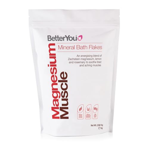 BetterYou Bath Salt - Magnesium Muscle Recovery, Natural Ingredients - 2.3 lb