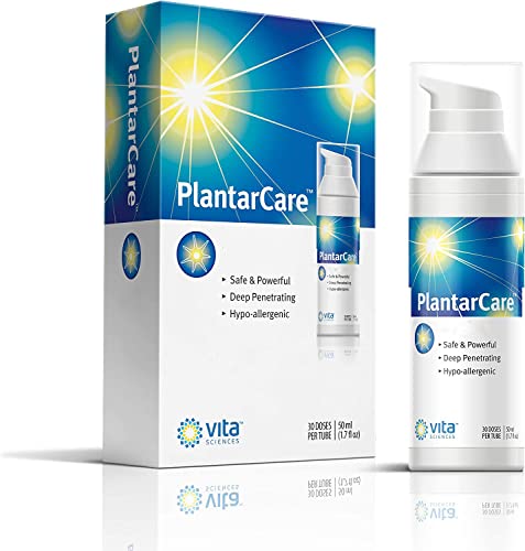 Vita Sciences PlantarCare Foot Cream - Fast Relief for Plantar Fasciitis, Capsaicin-Free - 30 Uses