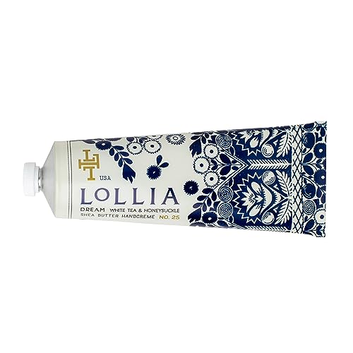 LOLLIA Dream Handcreme - Moisturizing White Tea & Honeysuckle, Quick Absorbing - 4 oz