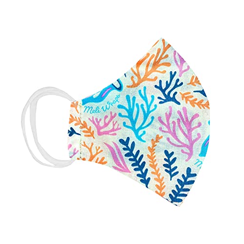 Meli Wraps Face Mask - Maximum Protection, Adjustable Fit, Stylish Reef Design - Regular Size