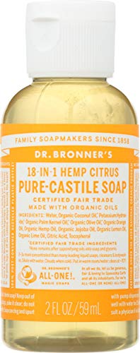 Dr. Bronner's Body Soap - USDA Organic, Non-GMO, Fair Trade, Citrus Scent - 2 fl oz