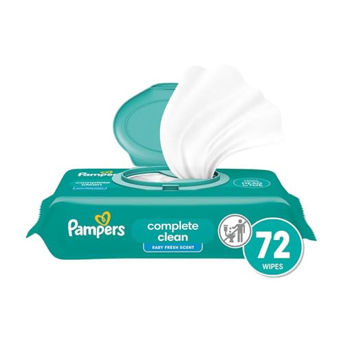 Pampers Baby Clean Wipes - Extra Strength, Gentle & Hypoallergenic, Baby Fresh Scent - 72 Count